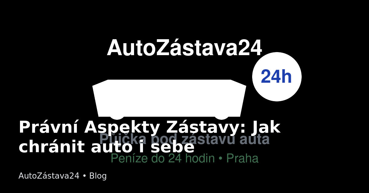 Ilustrační foto: právní aspekty zástavy auta