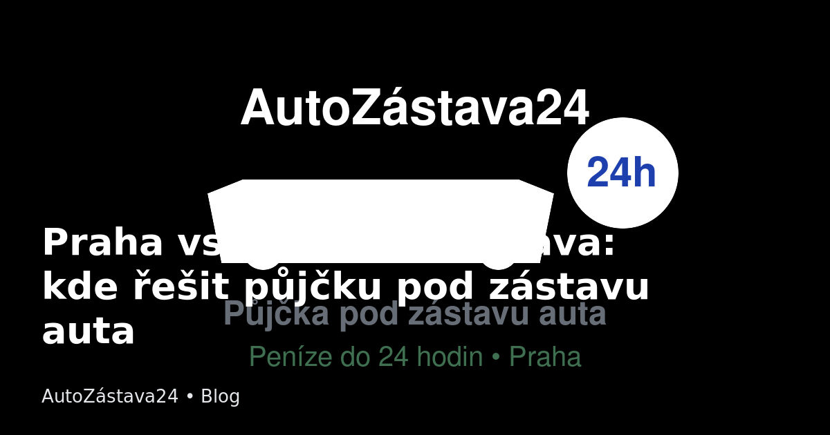 Ilustrační foto: půjčka pod zástavu auta – srovnání měst